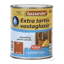 Lazurán AQUA Extra Tartós vastaglazúr, selyemfényű falazúr - Mogyoró