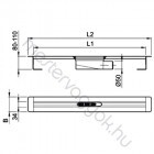 ACO Solid Szigetelő galléros ALAPTEST zuhanyfolyókához 80mm magas, 30mm szintezés, d50-es kifolyás - 700 mm