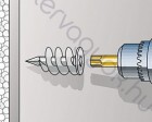 Csavarmenetes gipszkartondűbel önfúró,  műanyagdűbel 6mm átmérővel Driva - 6x 36 mm