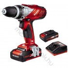 Einhell TE-CD 18 Li mit 2. Akku Akkus fúró-csavarozó +koffer +2db 1,5Ah 18V akkuval /4513687/ - 1 db