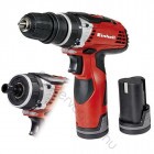 Einhell TE-CD 12 X-LI 2 akku Akkus fúró-csavarozó +koffer +10db-BIT +2db 1,3Ah Li-Ion akkuval - 1 db