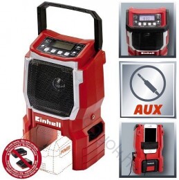 Einhell TE-CR 18 Li SOLO, 18V-os Akkus Rádió (FM/AM 10/10), akku nélkül