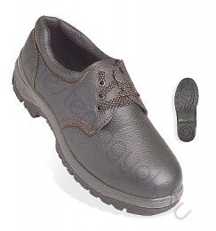 Munkavédelmi cipő Porthos (S1P), fekete bőr