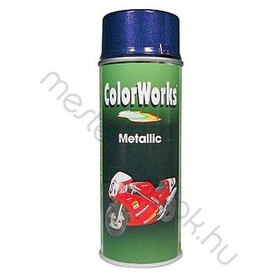 Motip Colorworks Metallic spray akrilfesték, színes metál hatású aerozol - Lila 585 / 0.4 liter