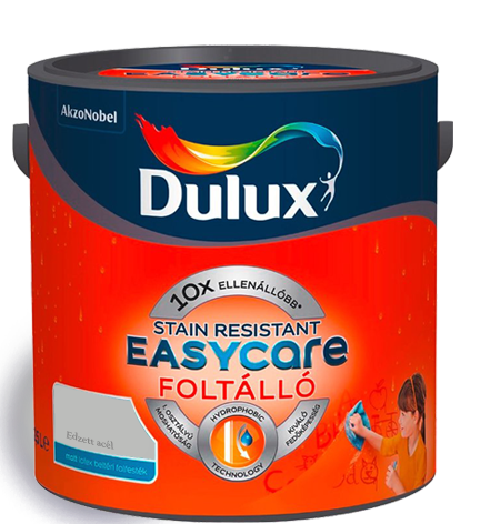 Dulux EasyCare víztaszító színes beltéri matt latex falfesték - Edzett acél / 5 liter