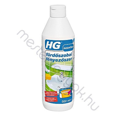 HG Fürdőszobai fényezőszer, eltávolítja a fürdőolaj- és szappanmaradványokat - 0.5 liter