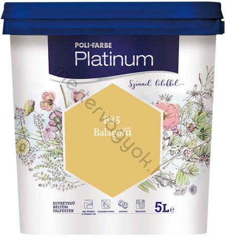 Polifarbe Platinum egyrétegű beltéri színes diszperziós falfesték - H25 Hamuvirág / 5 liter